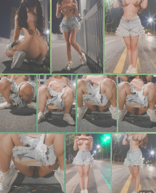 瑞秋 马路大桥露出 42P-秘密图库